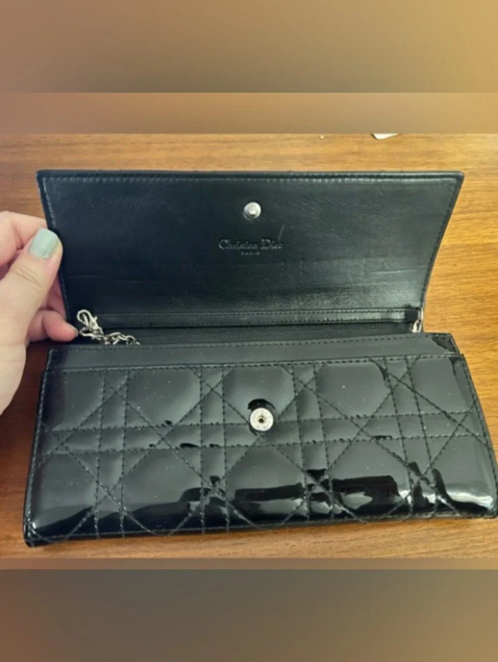 Christian Dior CANNAGE LADY DIOR Rendezvous WALLET with Box